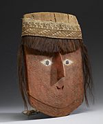 Chancay - Mummy Mask with Wig - Walters 61355 - Three Quarter