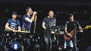 Coldplay (Will Champion) at Beacon Theatre Playing Viva La…