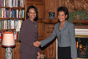 Condoleezza Rice and Michaëlle Jean