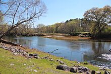 Confluence of Pumpkinvine Creek and Etowah rivers, April 2017