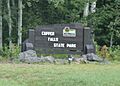 Copper Falls State Park Sign