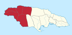 Cornwall County in Jamaica