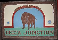 Delta Junction welcome sign