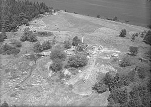Digs and Buildings, photo 2, Oak Island, Nova Scotia, Canada, August 1931