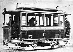 Electric tram- Siemens 1884 in Frankfurt