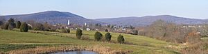 Panoramic view of Emmitsburg from US-15 Rest Area