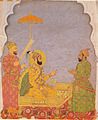 Emperor Farrukhsiyar Bestows a Jewel on a Nobleman