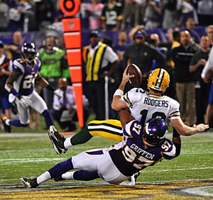 Everson Griffen Aaron Rodgers sack