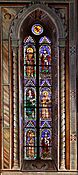 Firenze, santa croce, interno, vetrata superiore del transetto dx 01