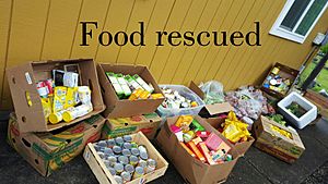 Food rescued from going to the garbage