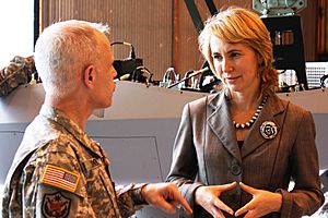 Gabrielle Giffords with military officer