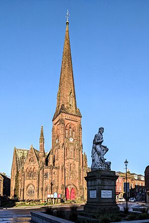 Greyfriars Church and Robert Burns statue, Dumfries - 2023-12-26