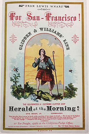 HERALD OF THE MORNING Clipper ship sailing card