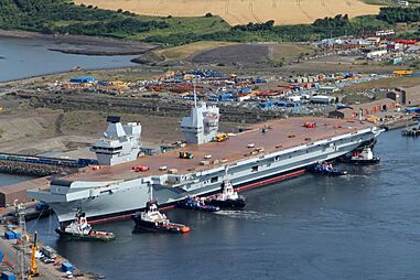 HMS Queen Elizabeth in Rosyth Dockyard MOD 45158230