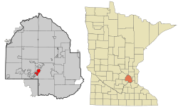 Location of Deephavenwithin Hennepin County, Minnesota