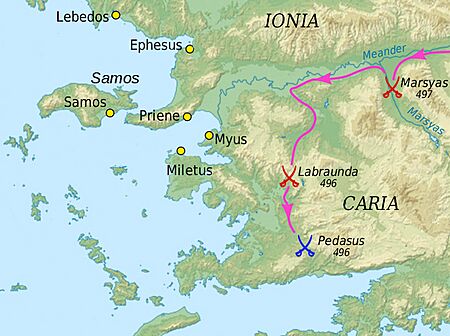 Ionian revolt Carian campaign