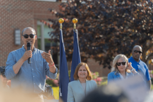 Jay Jone Speaks at rally in Fairfax City