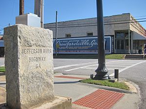 Jefferson Davis Highway Marker, Crawfordville, GA