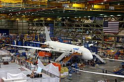 Jetstar's first 787 on the production line (9132370198)