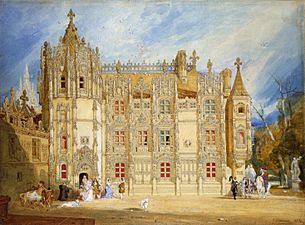 John Sell Cotman - Abbatial House of the Abbey of St Ouen at Rouen