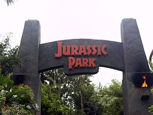 Jurassic Park Entrance Arch at the Universal Islands of Adventure