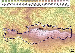 La Visite topographic map detail