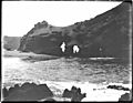 Laguna Beach surf and the rock arches at Capistrano Beach, "The Lady of the Sea", 1910 (CHS-1303)
