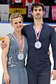 Madison Hubbell and Zachary Donohue at the 2016 Trophée de France - Awarding ceremony