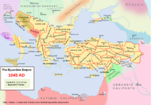 Map Byzantine Empire 1045