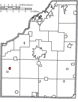 Location of Milton Center in Wood County