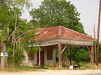 Marvyn's abandoned service station located at the intersection of Alabama Highway 51 and U.S. Highway 80.