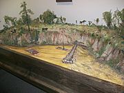 Model of Bailey's Dam at Fort Randolph Visitor Center, March 2012