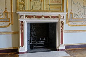 Music Room fireplace - Stowe House - Buckinghamshire, England - DSC07170