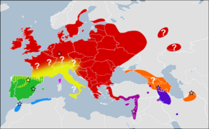 Myotis nattereri species group distribution