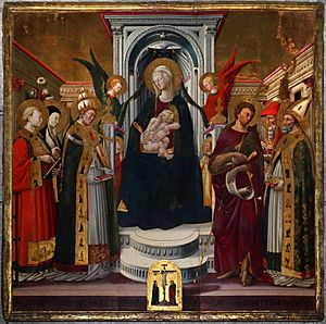 Neri di bicci, madonna col bambino e santi, 1457-59, 01