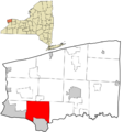 Niagara County New York incorporated and unincorporated areas Wheatfield highlighted