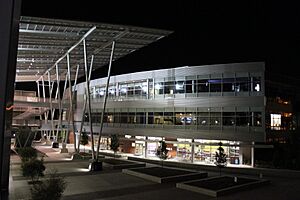 Osprey Plaza at night