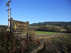 Our Lady of Guadalupe Trappist Abbey entrance.jpg