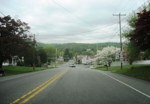 Northbound PA 29 approaching PA 100 in Hereford