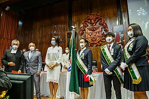 PRESIDENTA DE LA ASAMBLEA NACIONAL GUADALUPE LLORI PARTICIPA EN LA SESIÓN CONMEMORATIVA POR LOS 415 AÑOS DE FUNDACIÓN DE LA CIUDAD DE IBARRA. ECUADOR 28 DE SEPTIEMBRE DE 2021. (51527986706)