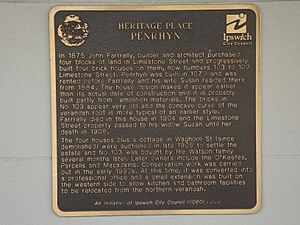 Penrhyn plaque, Ipswich, Queensland
