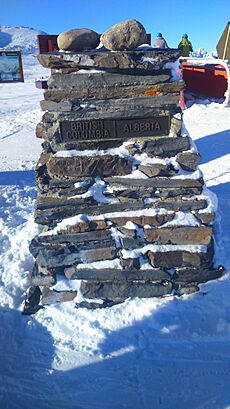 Photo of Banff Sunshine Village Continental Divide Monument BC-Alberta Masson