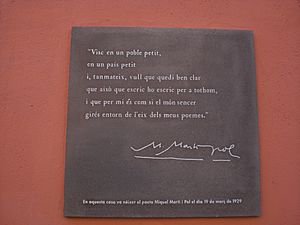Poema a la casa de naixement de Miquel Martí i Pol (febrer 2011) - panoramio