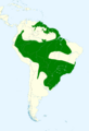 Psittacara leucophthalmus map