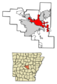 Pulaski County Arkansas Incorporated and Unincorporated areas North Little Rock Highlighted 0550450