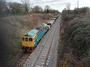 Restored double track over Danemoor bank