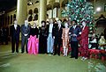 Ronald Reagan and group at 1982 Christmas in Washington taping