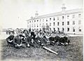 Royal Military College of Canada cadets train with armstrong field guns c 1885; Stone Frigate