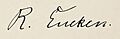 Rudolf Eucken (signature)