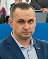 Sakharov Prize 2018 laureate Oleg Sentsov receives his award (49127359156) cropped